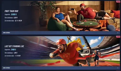 Tournois de casino VegasHero en ligne Tournoi Fruit Train Ride et Last Bet Standing Live